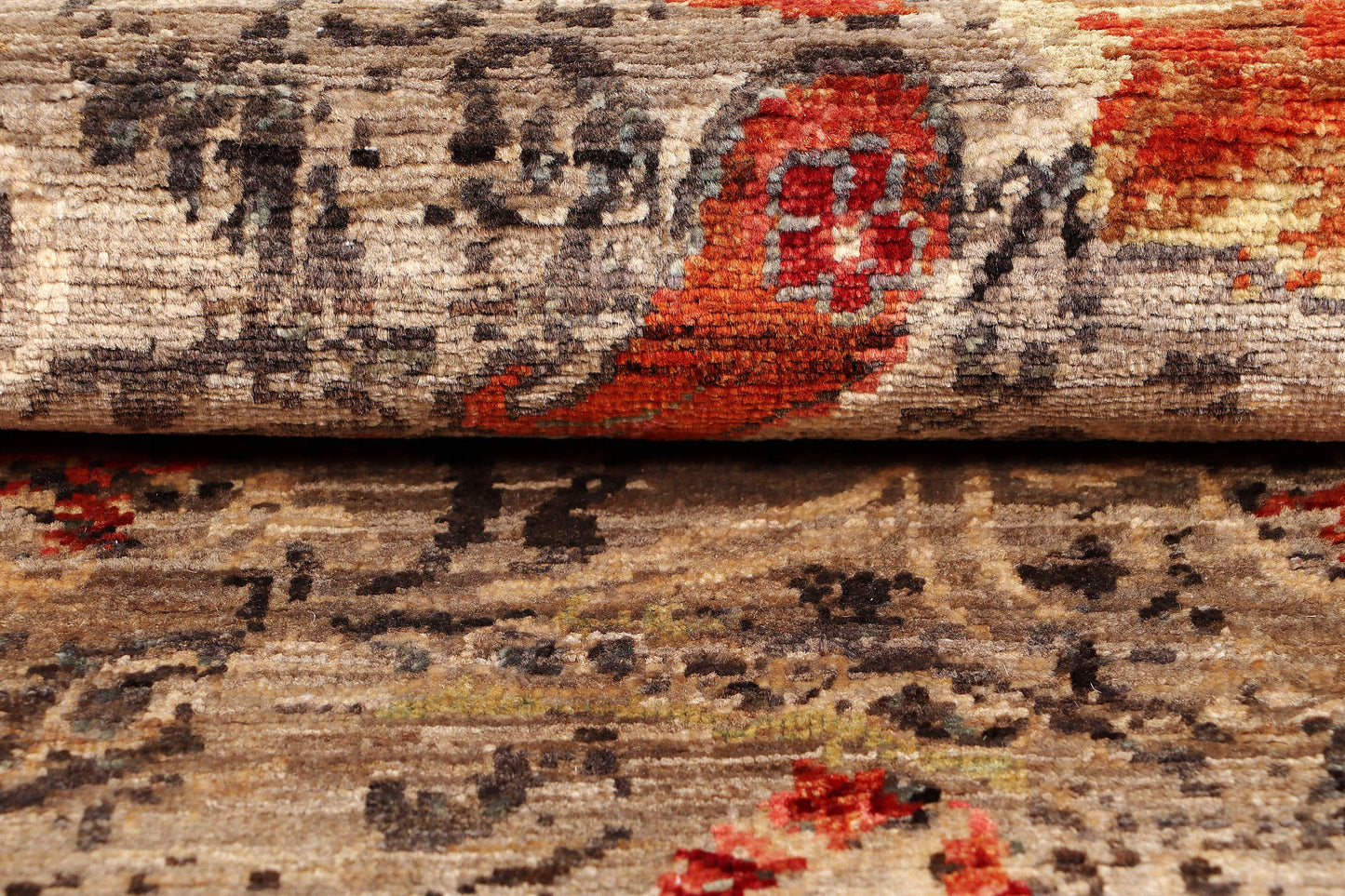 FARAHAN ABSTRACT HANDMADE WOOL AREA RUG    3’ X 5’