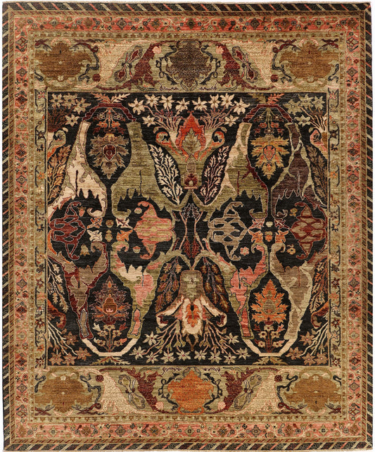 GAROUS UNIQUE HANDMADE WOOL AREA RUG   8’ X 10’