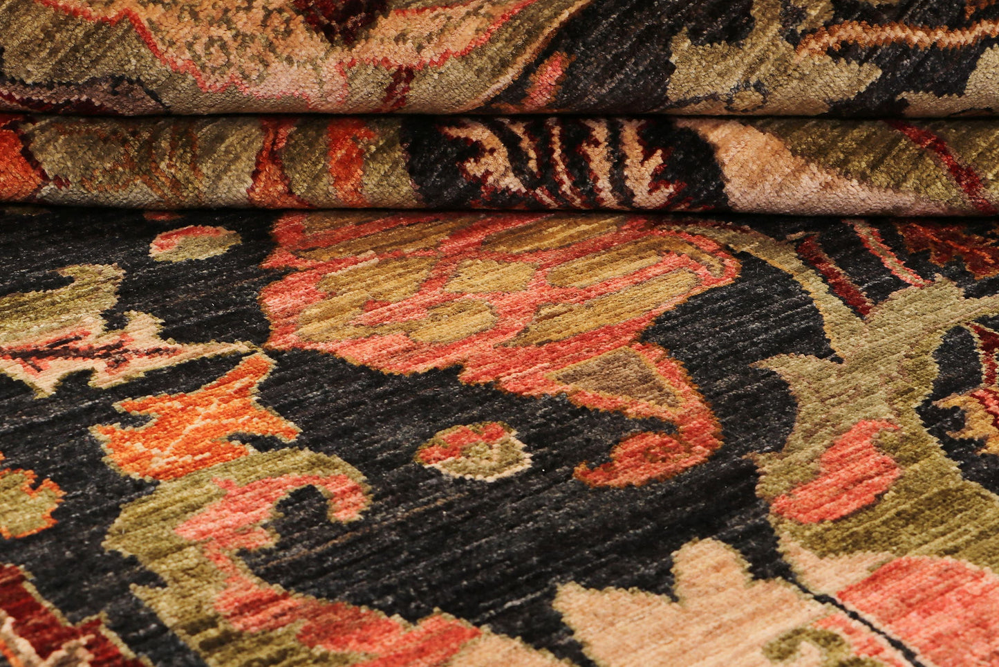 GAROUS UNIQUE HANDMADE WOOL AREA RUG   8’ X 10’