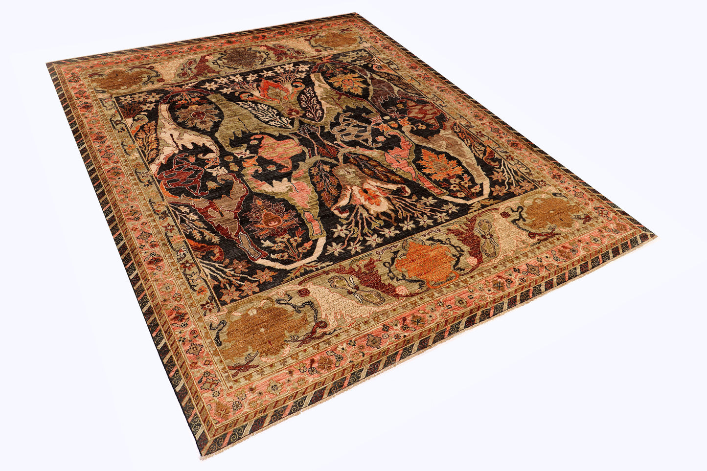 GAROUS UNIQUE HANDMADE WOOL AREA RUG   8’ X 10’