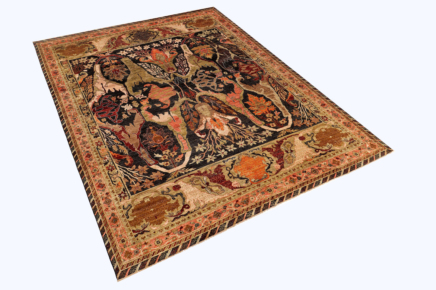GAROUS UNIQUE HANDMADE WOOL AREA RUG   9' x 12'