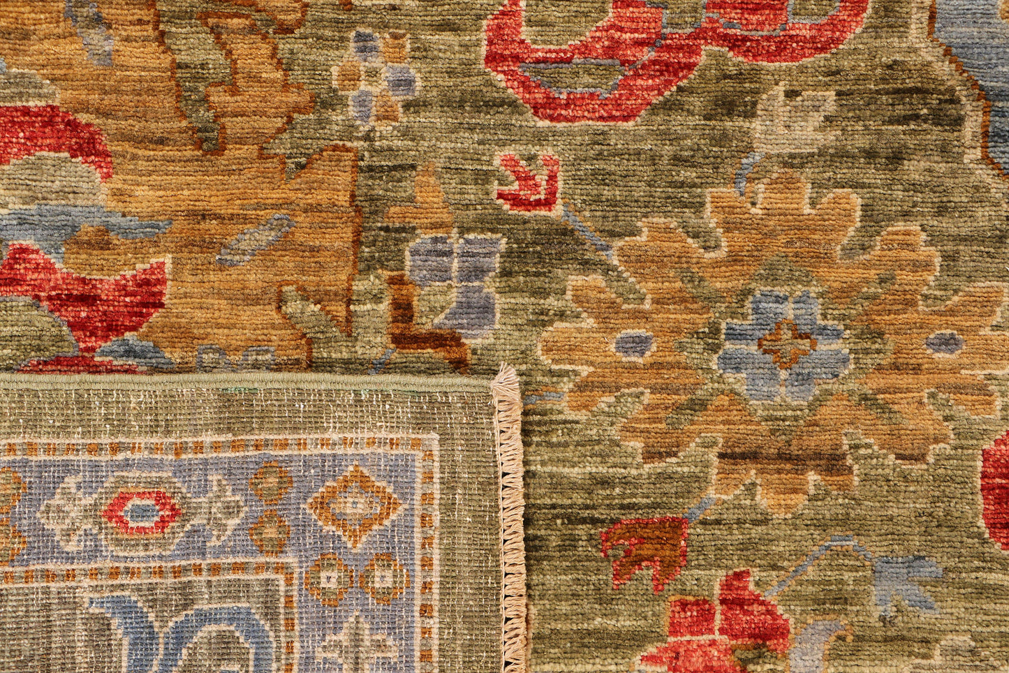 FARAHAN WOOL HANDMADE AREA RUG      9’ x 12’