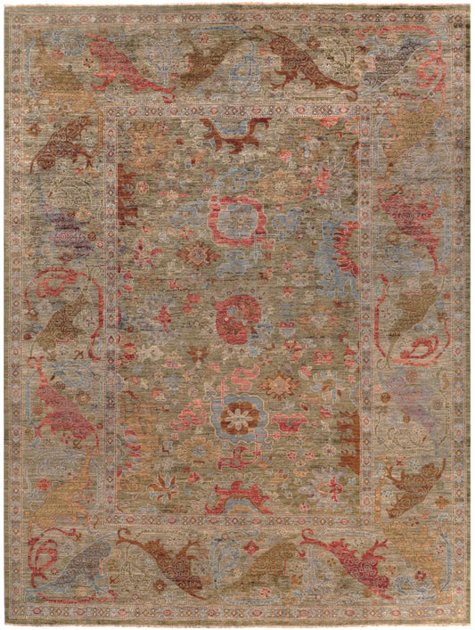 FARAHAN WOOL HANDMADE AREA RUG      9’ x 12’