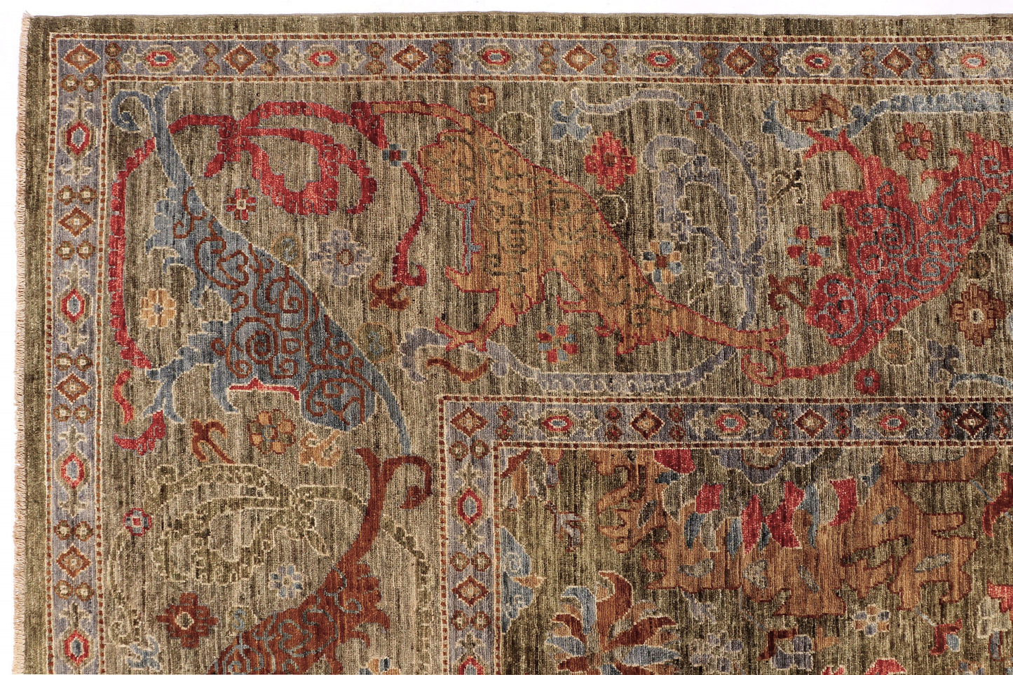 FARAHAN WOOL HANDMADE AREA RUG      9’ x 12’