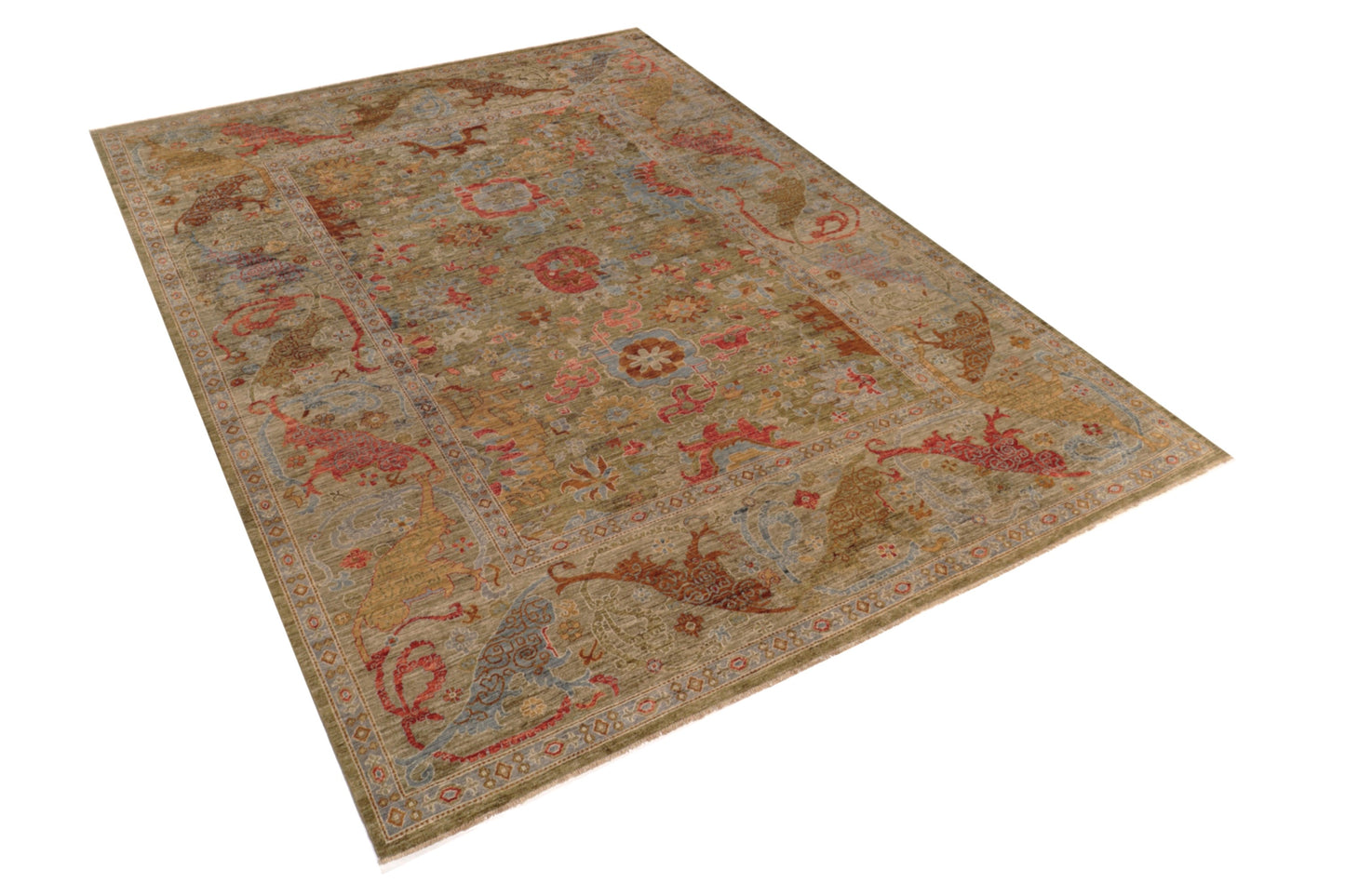 FARAHAN WOOL HANDMADE AREA RUG      9’ x 12’