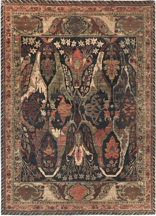 GAROUS UNIQUE HANDMADE WOOL AREA RUG   10’ X 14’