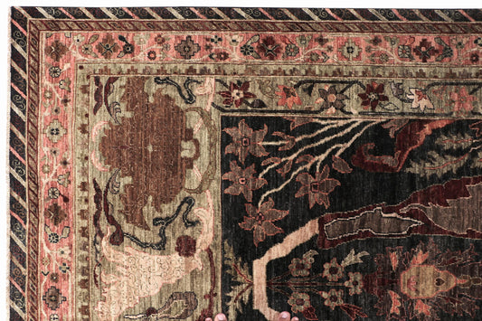 GAROUS UNIQUE HANDMADE WOOL AREA RUG   10’ X 14’