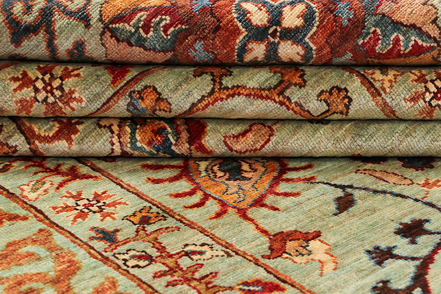 HANDMADE ELEGANT SOUZANI WOOL AREA RUG  8’ X 11’