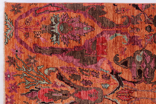 GAROUS EXTRAORDINARY HANDMADE WOOL AREA RUG   8' x 10'