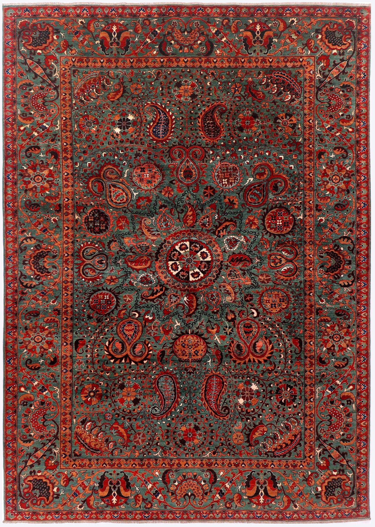 Suzani Handmade Kork-Wool Area Rug 7’ x 10’