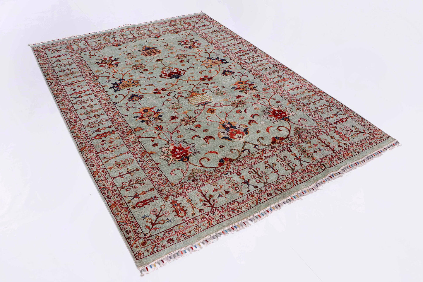 FARAHAN WOOL HANDMADE AREA RUG      6’ x 8’