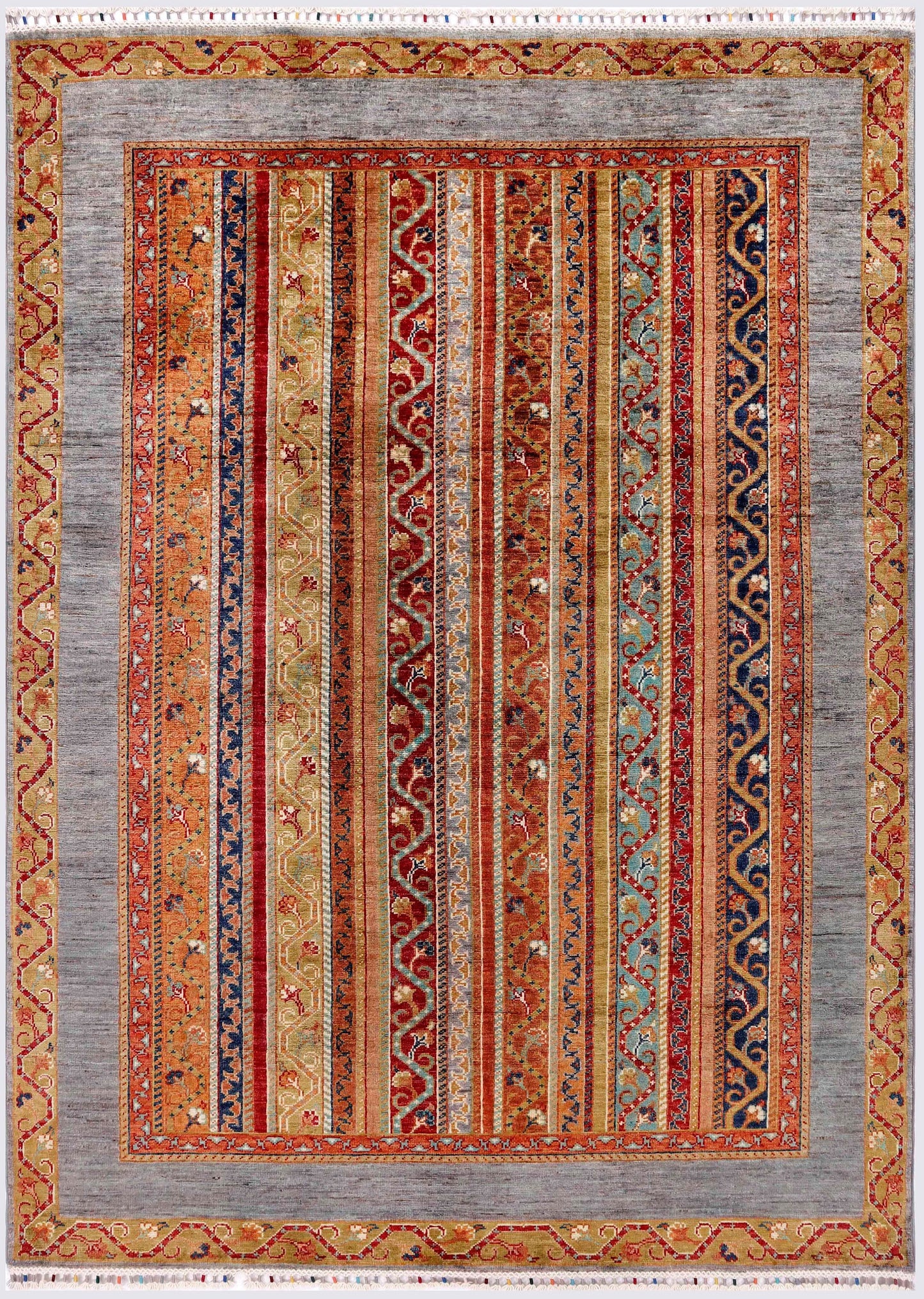 MOHARAMAT HANDMADE WOOL AREA RUG  5’ X 7’