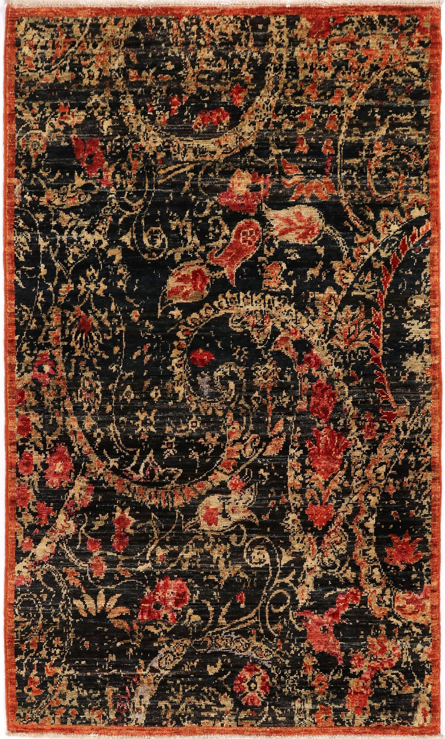 FARAHAN ABSTRACT HANDMADE WOOL AREA RUG    3’ X 5’