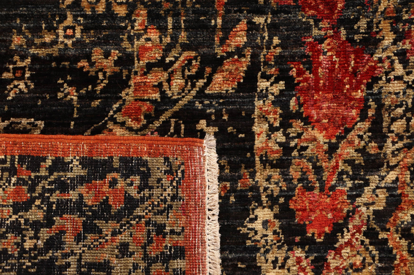 FARAHAN ABSTRACT HANDMADE WOOL AREA RUG    3’ X 5’