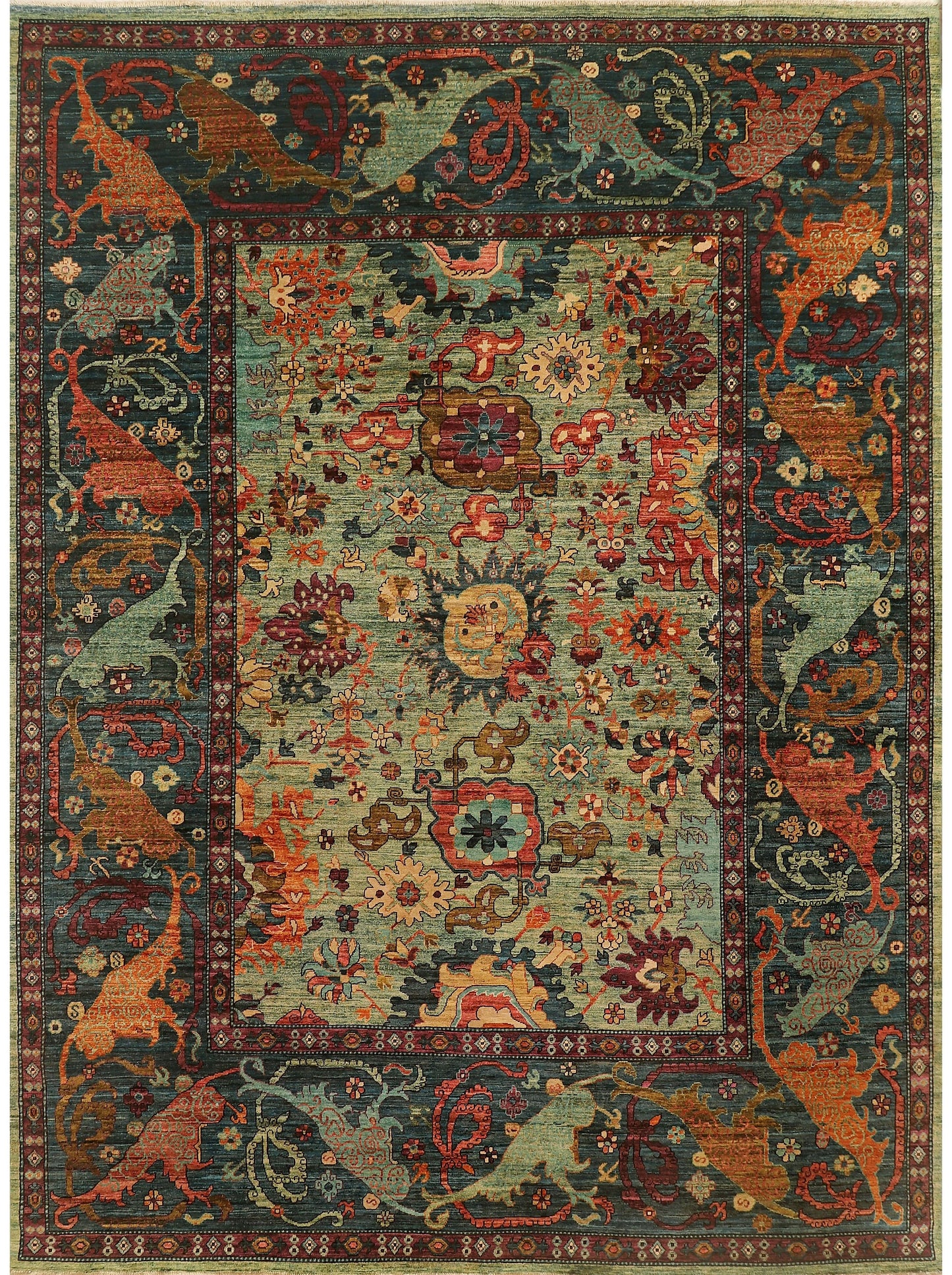 GAROUS HANDMADE WOOL AREA RUG 9' x 12'