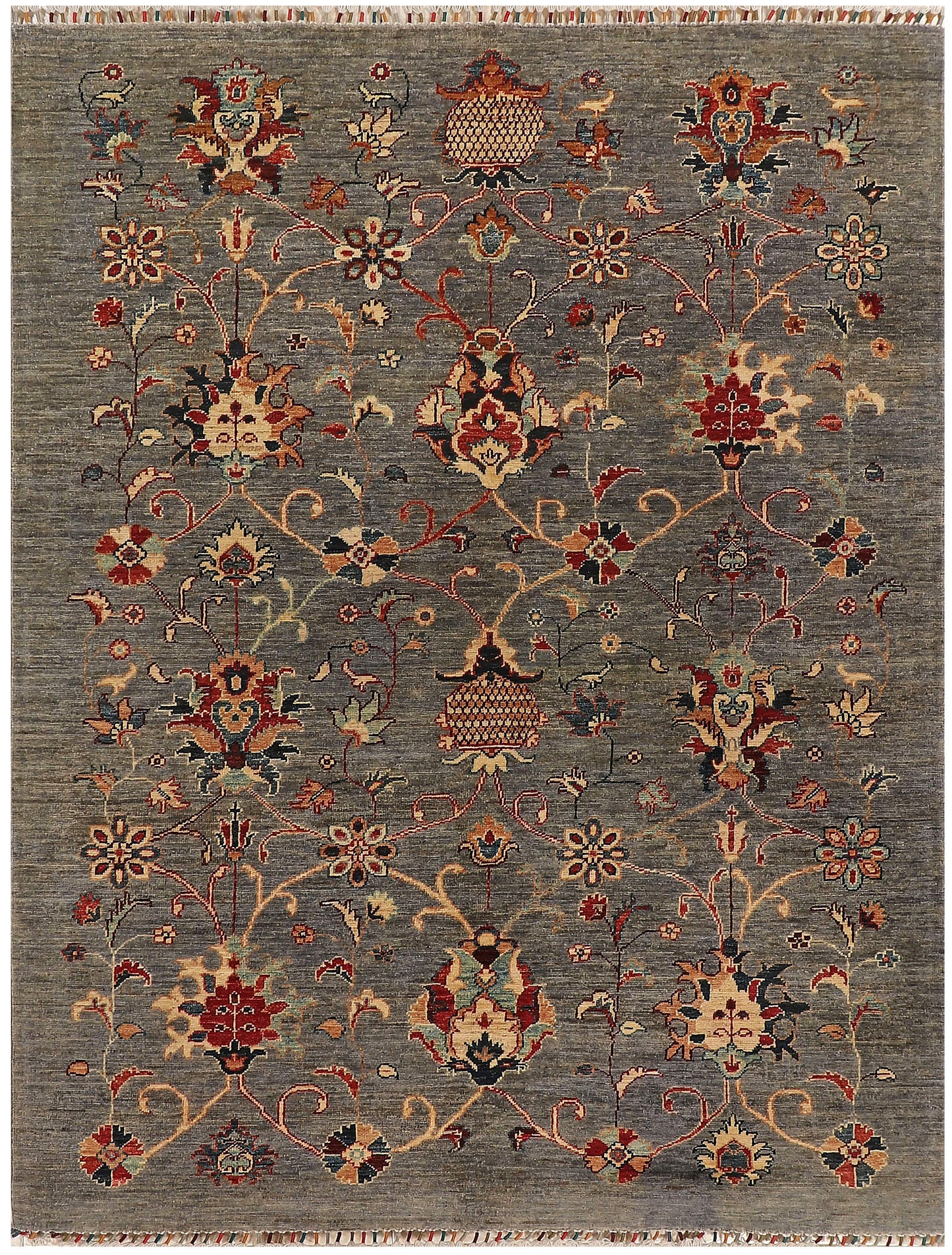 TABRIZ HANDMADE WOOL AREA RUG 5' X 7'