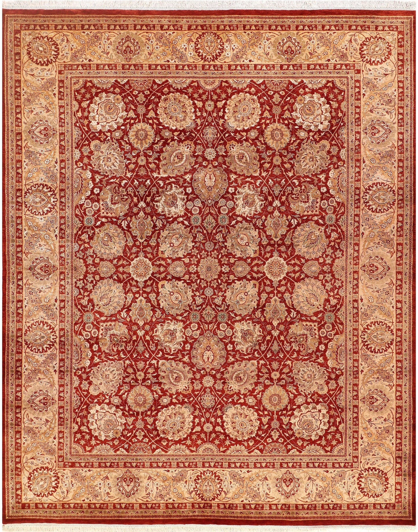 TABRIZ KORKWOOL & SILK HANDMADE AREA RUG      8’ x 10’4”