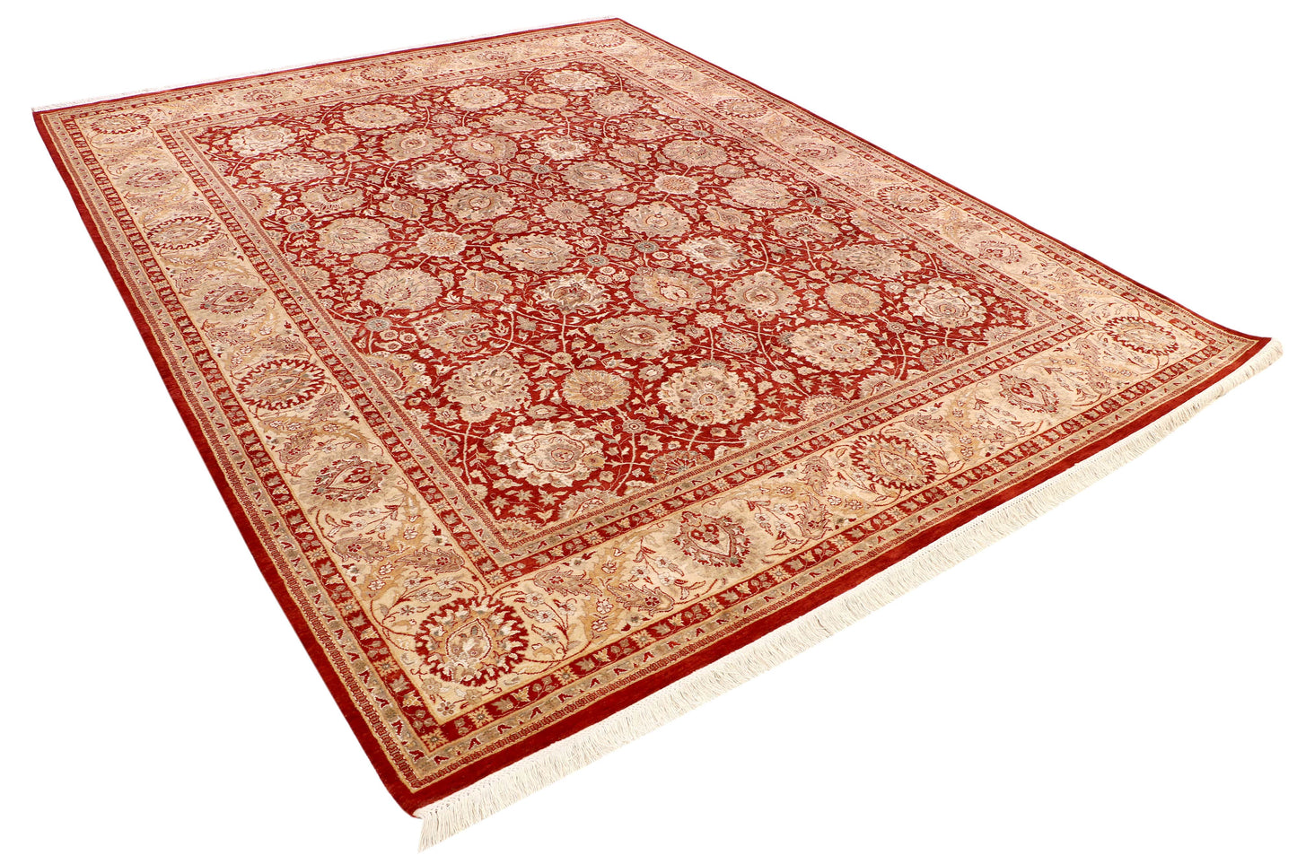 TABRIZ KORKWOOL & SILK HANDMADE AREA RUG      8’ x 10’4”