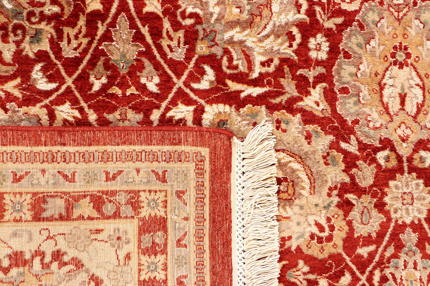 TABRIZ KORKWOOL & SILK HANDMADE AREA RUG      8’ x 10’4”