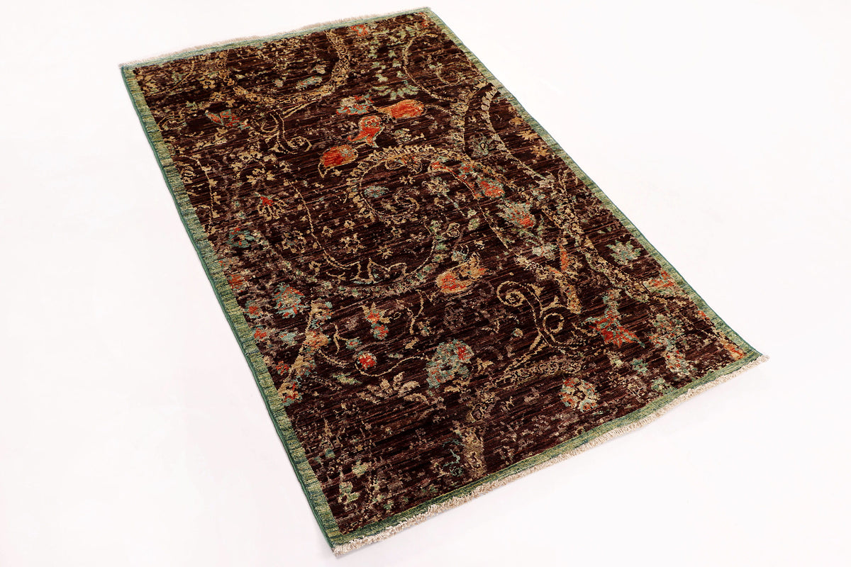 Farahan Abstract Wool Handmade Area Rug    3’ X 5’