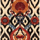 IKAT CLASSIC HANDMADE WOOL AREA RUG   4’ X 6’