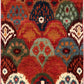 IKAT HANDMADE WOOL AREA RUG   2’8” X 4’