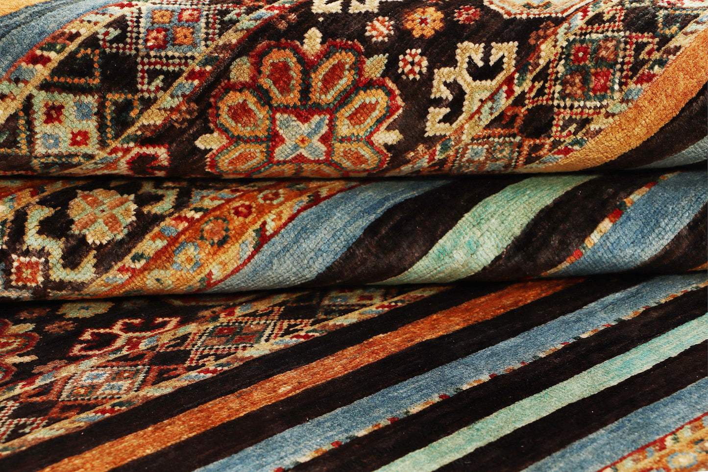 LORI-KASHKULI WOOL HANDMADE AREA RUG       5’7” X 8’