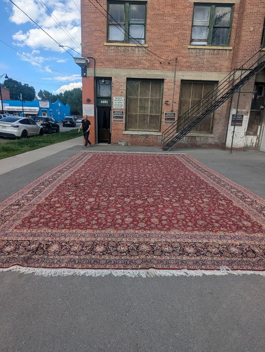 KASHAN KORKWOOL & SILK One Of a Kind 16’3” X 27’9” PERSIAN HANDMADE RUG