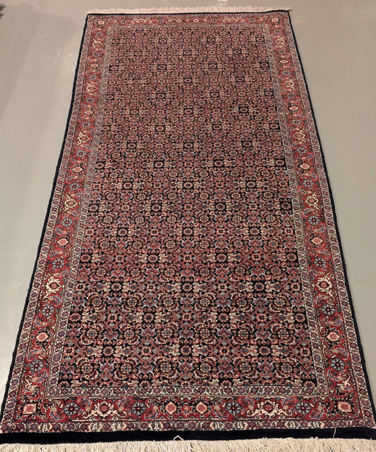 High-End Persian Bijar Kork-Wool & Silk Runner Rug  2’7” X 6’8”