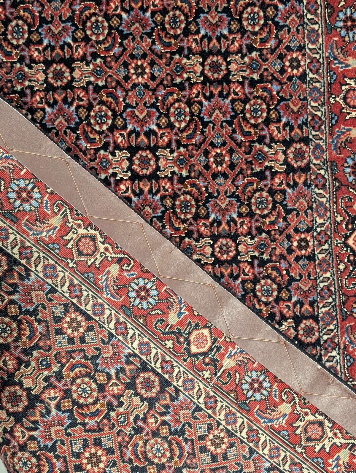 High-End Persian Bijar Kork-Wool & Silk Runner Rug  2’7” X 6’8”