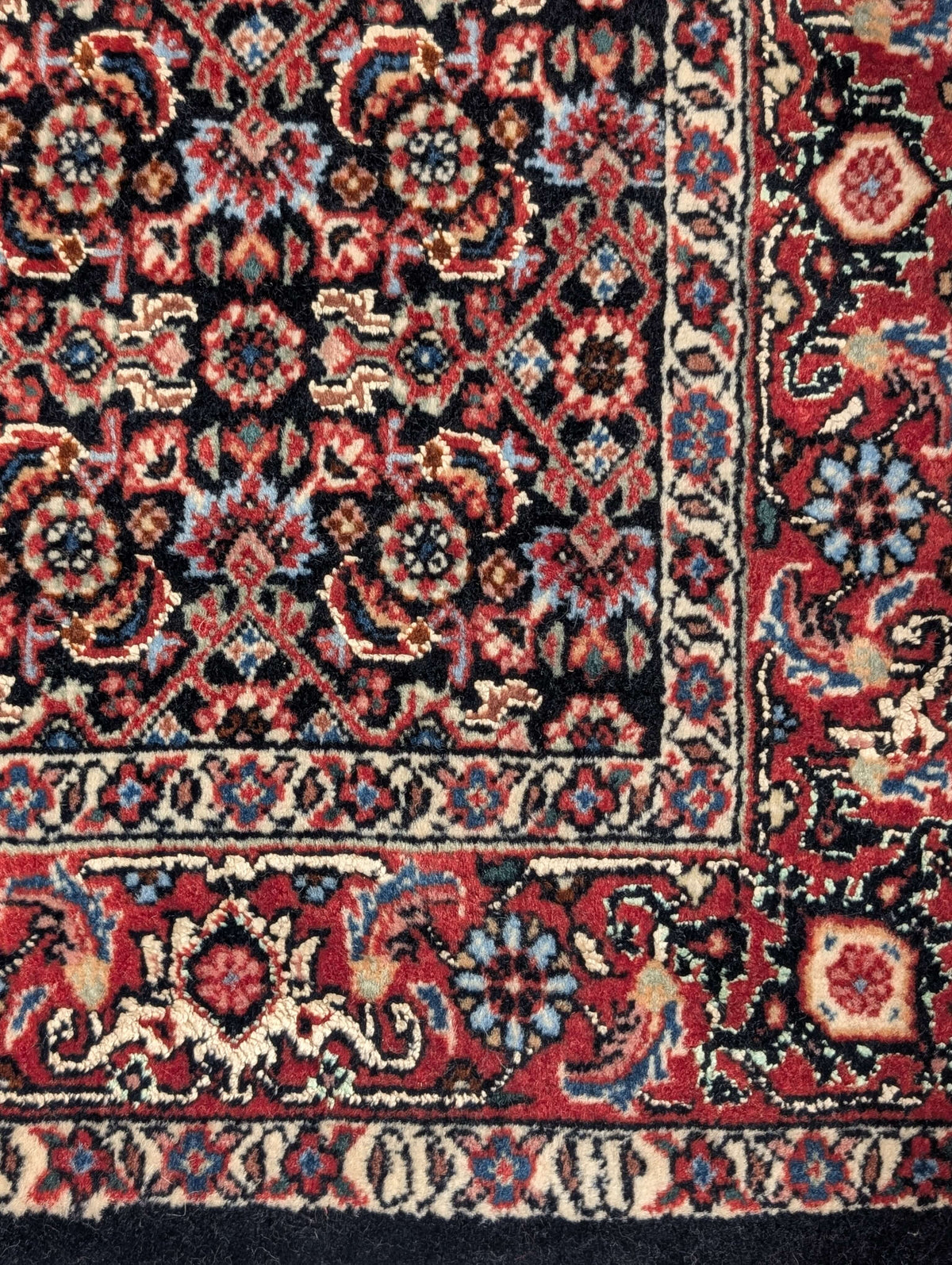High-End Persian Bijar Kork-Wool & Silk Runner Rug  2’7” X 6’8”