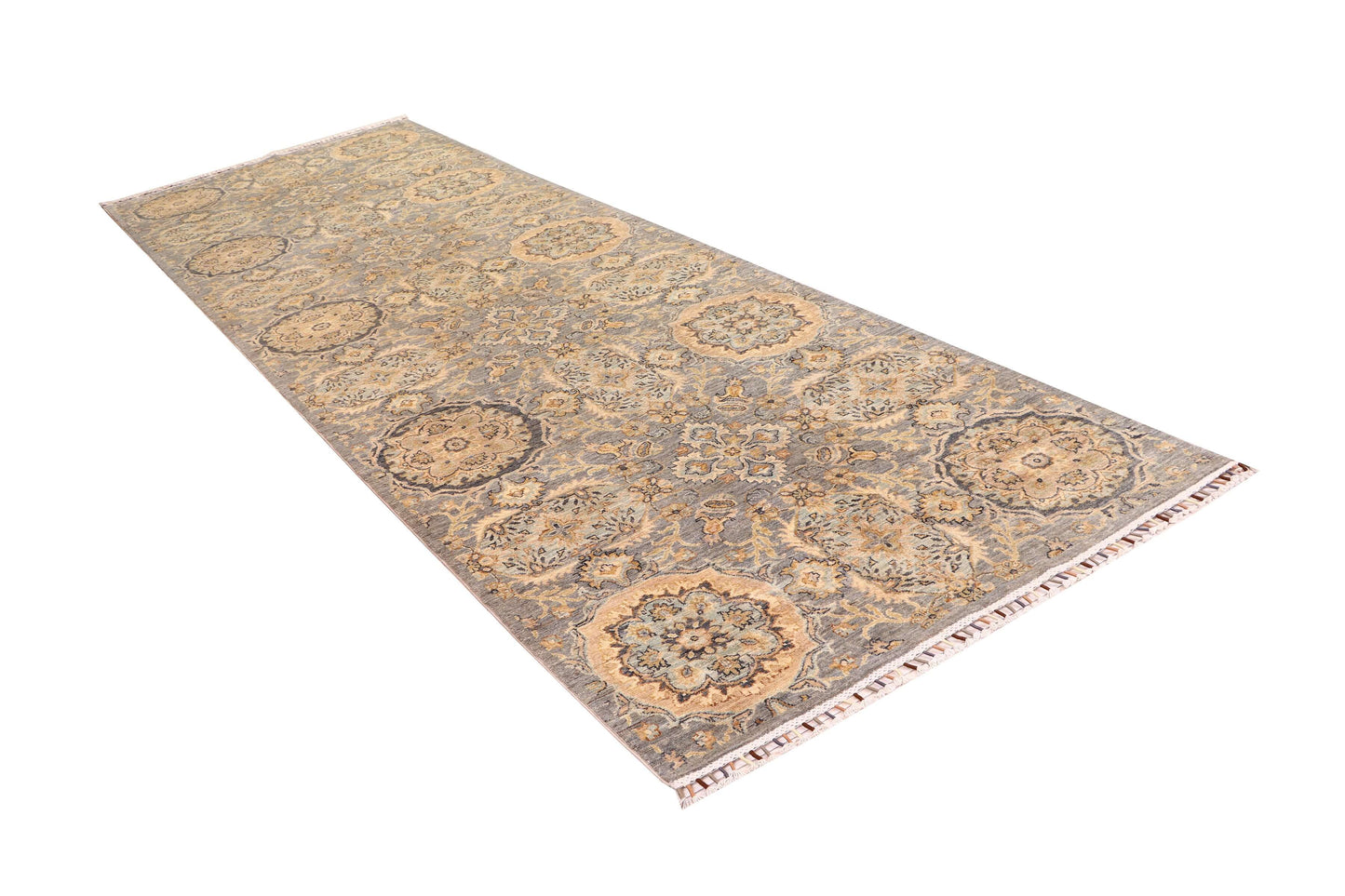 HANDMADE FARAHAN WIDE RUNNER 4' X 12 WOOL RUG