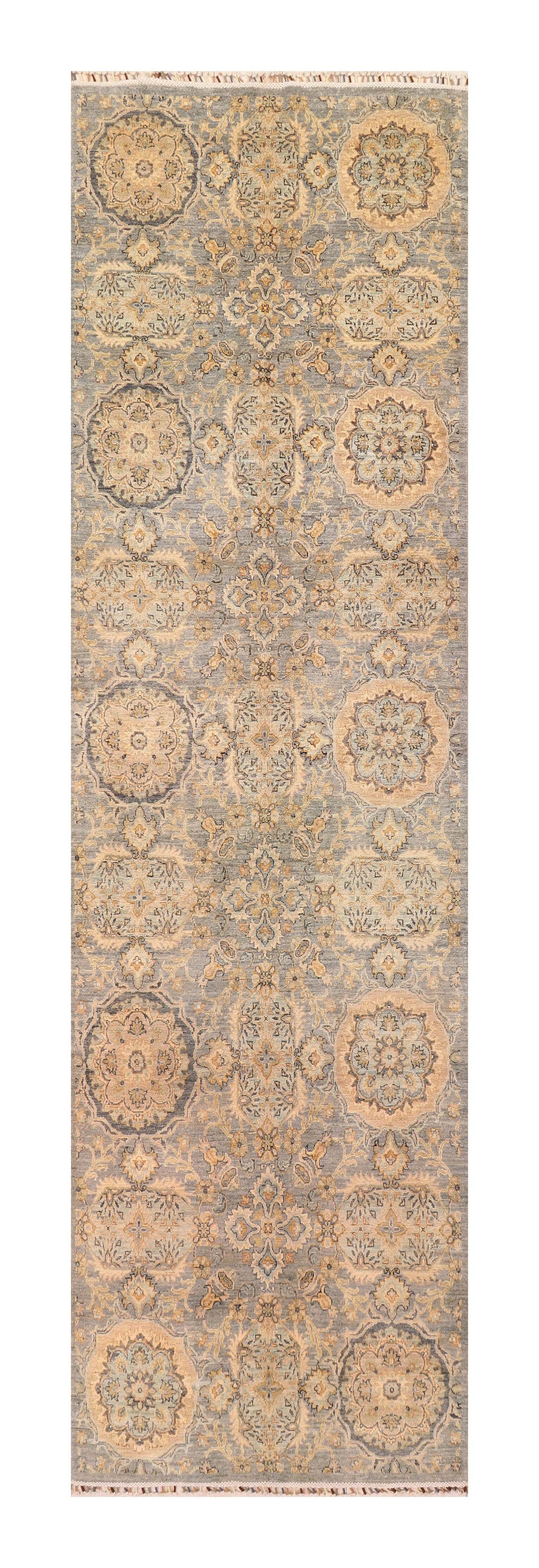 HANDMADE FARAHAN WIDE RUNNER 4' X 12 WOOL RUG