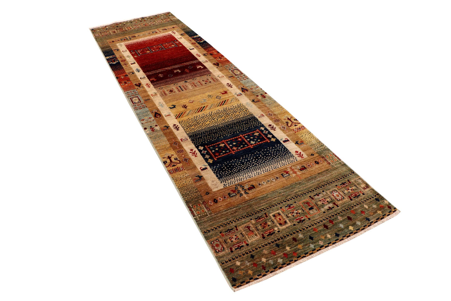 GABBEH KASHKULI MULTICOLOR RUNNER HANDMADE RUG