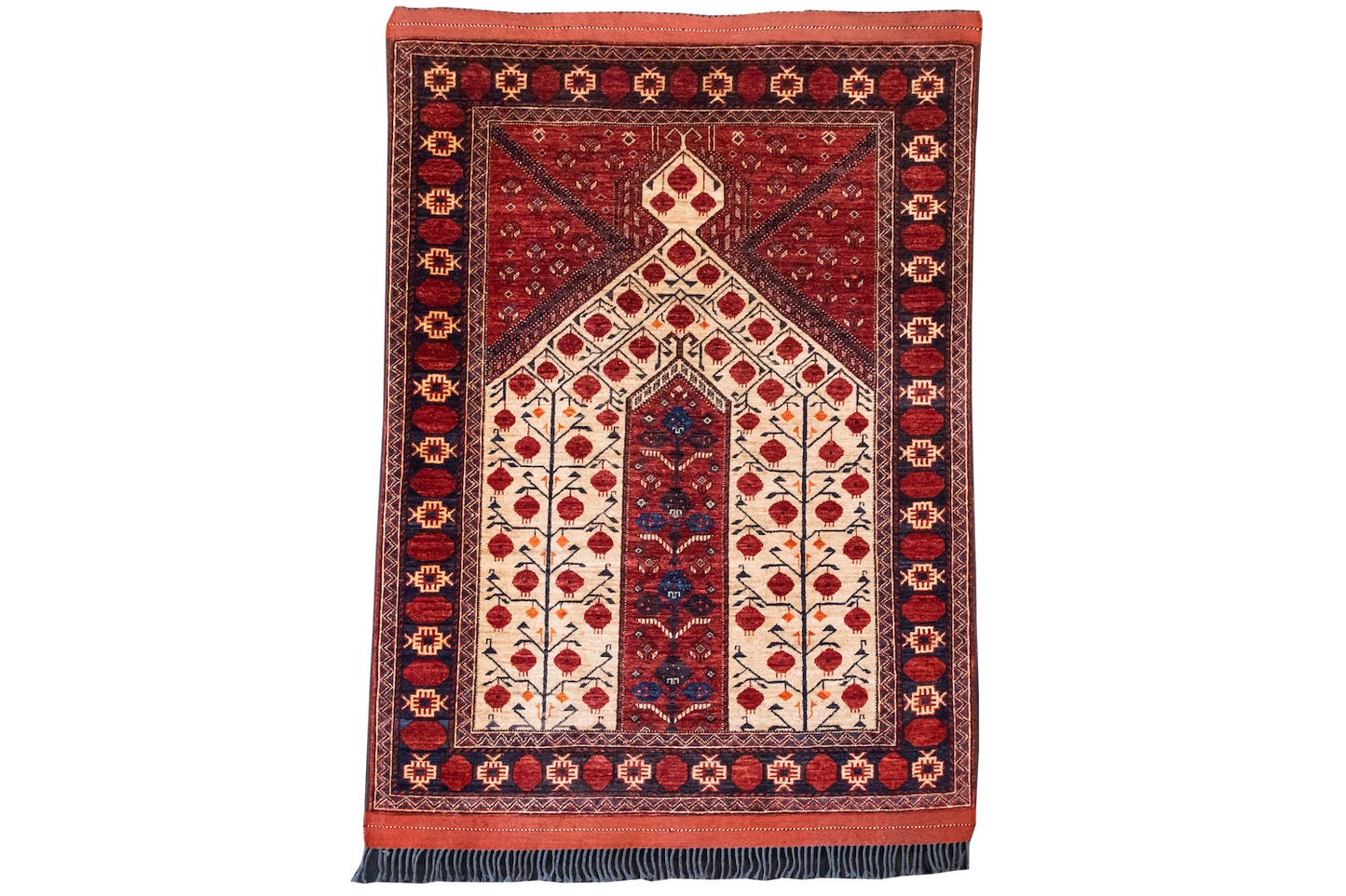 Hanging of Handmade Ersari Natural Dye Rug