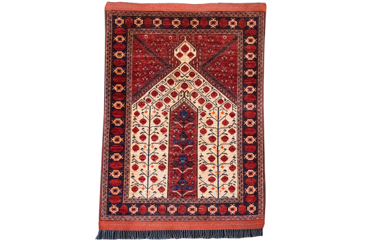 Hanging of Handmade Ersari Natural Dye Rug